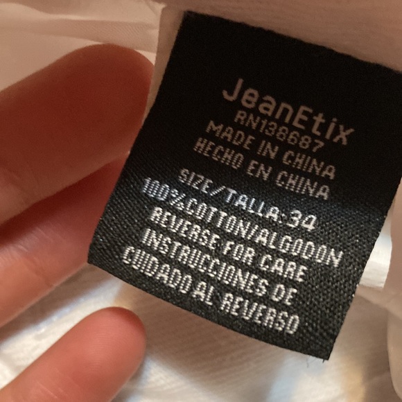 Silver splashed White jeans - Picture 3 of 4